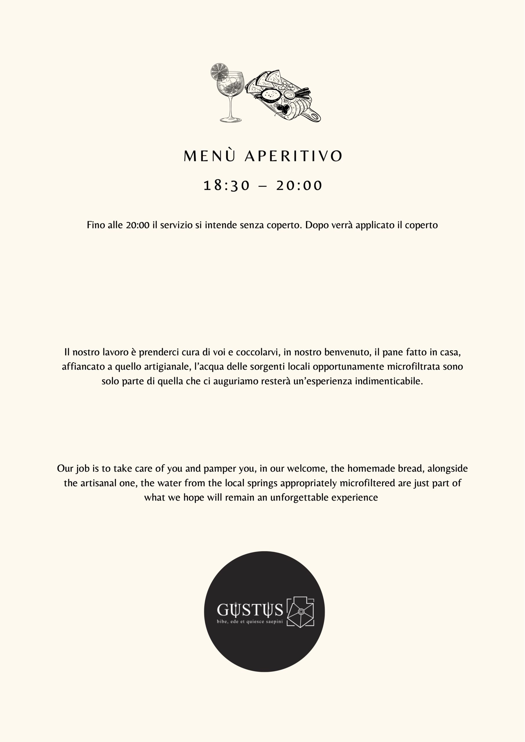 Menu Aperitivo